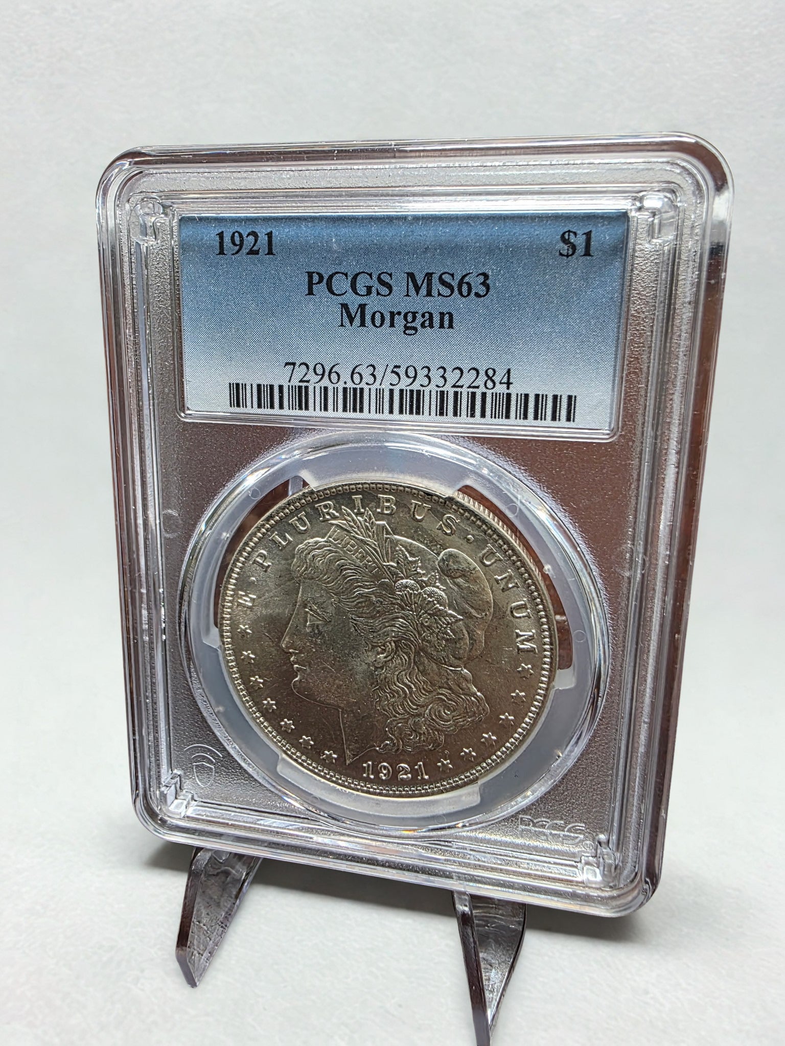 1921 Morgan Dollar PCGS MS 63